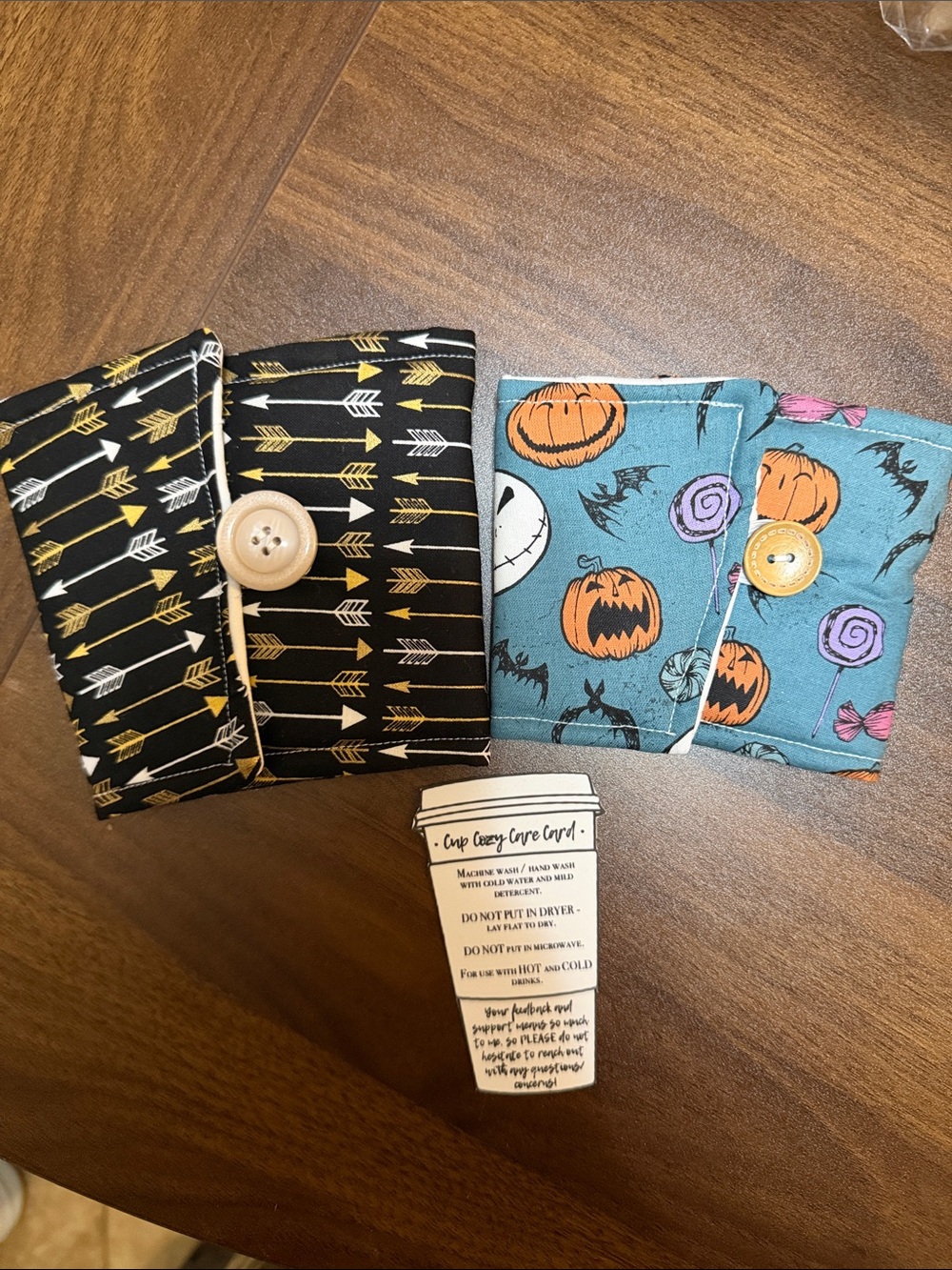 Fabric coffee Cup Sleeves (2 total)